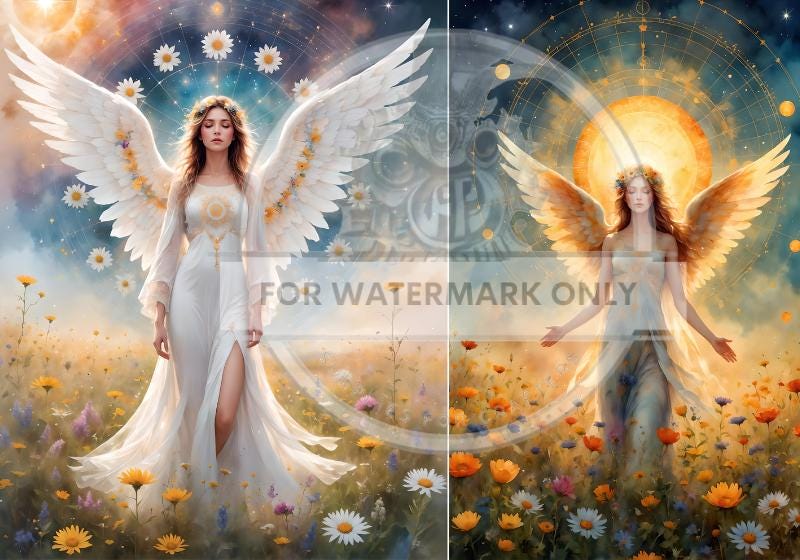A4 Angels of Spring Duo Rice Paper