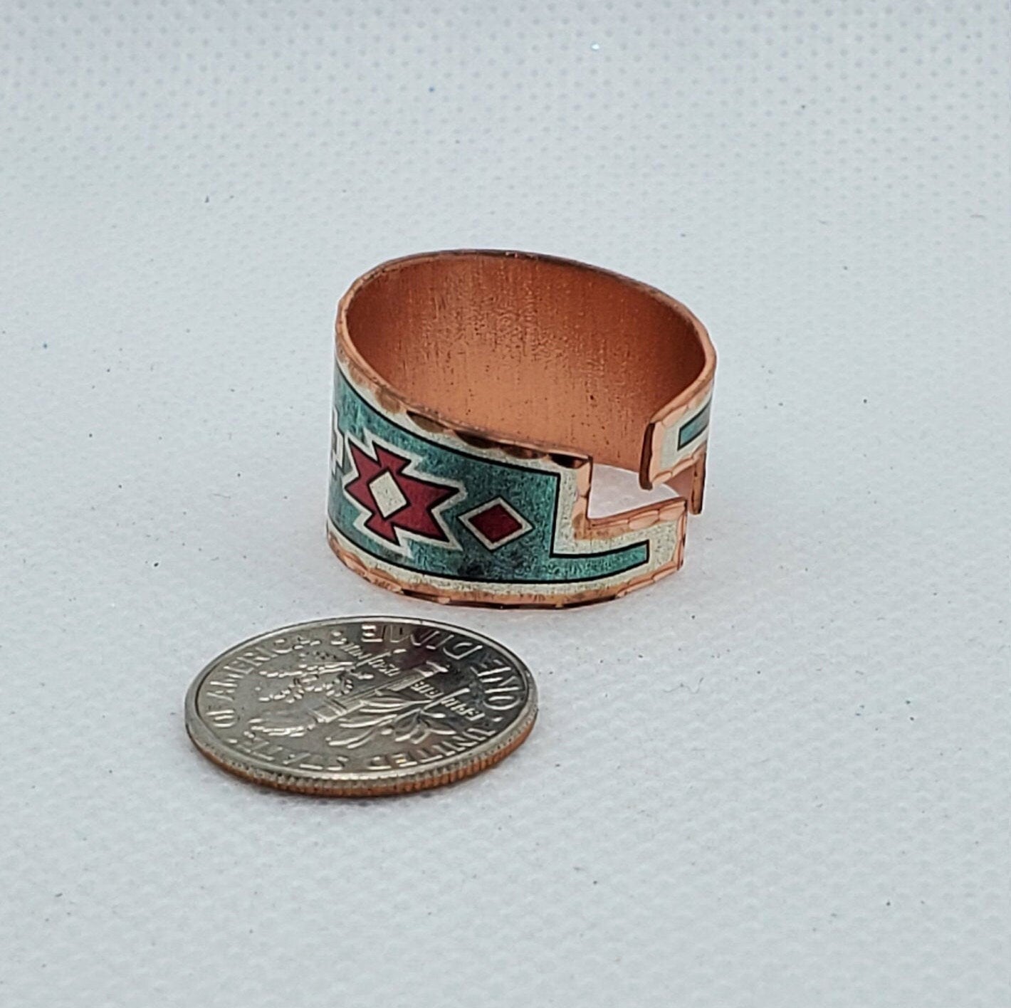 RI- Southwest Native American Inspired Ring - Beautiful adjustable COPPER ring.