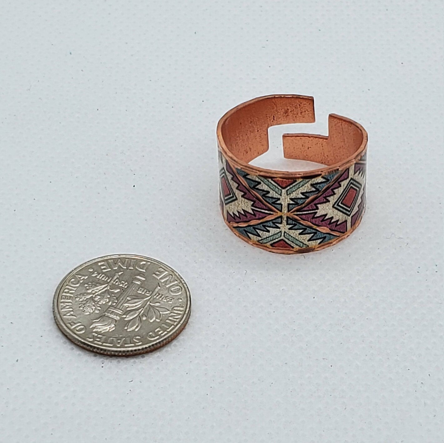 RI Native American Inspired Ring - Beautiful adjustable COPPER ring.