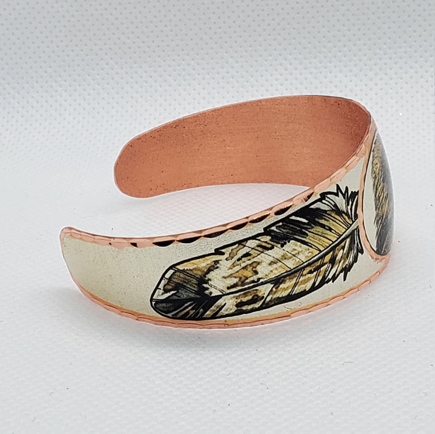BR - Golden Eagle - Beautiful adjustable COPPER cuff bracelet.