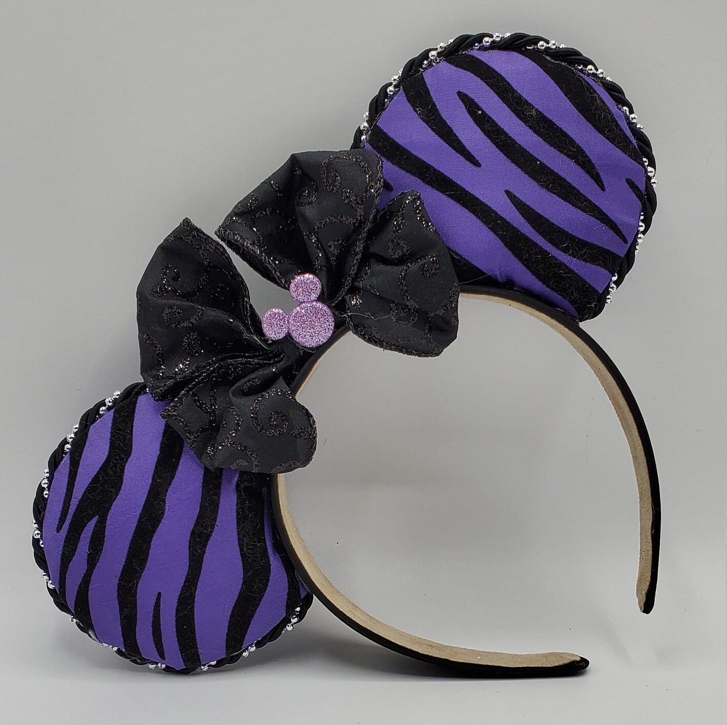 Purple Tiger Stripes Inspired Minnie/Mickey Mouse Ears