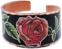 RI - Red Rose Ring - Beautiful adjustable COPPER ring.