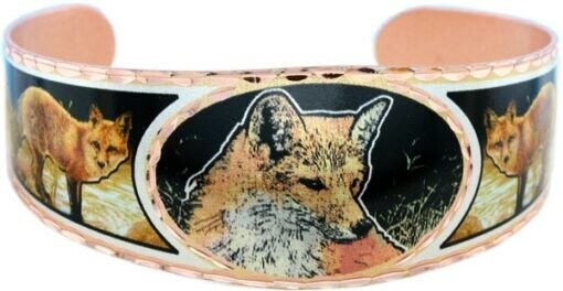 BR - Fox - Beautiful adjustable COPPER cuff bracelet.