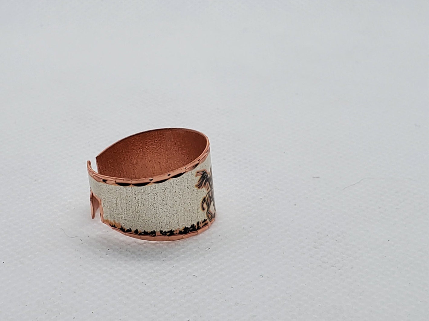 RI -Foal & Horse Ring - Beautiful adjustable COPPER ring.