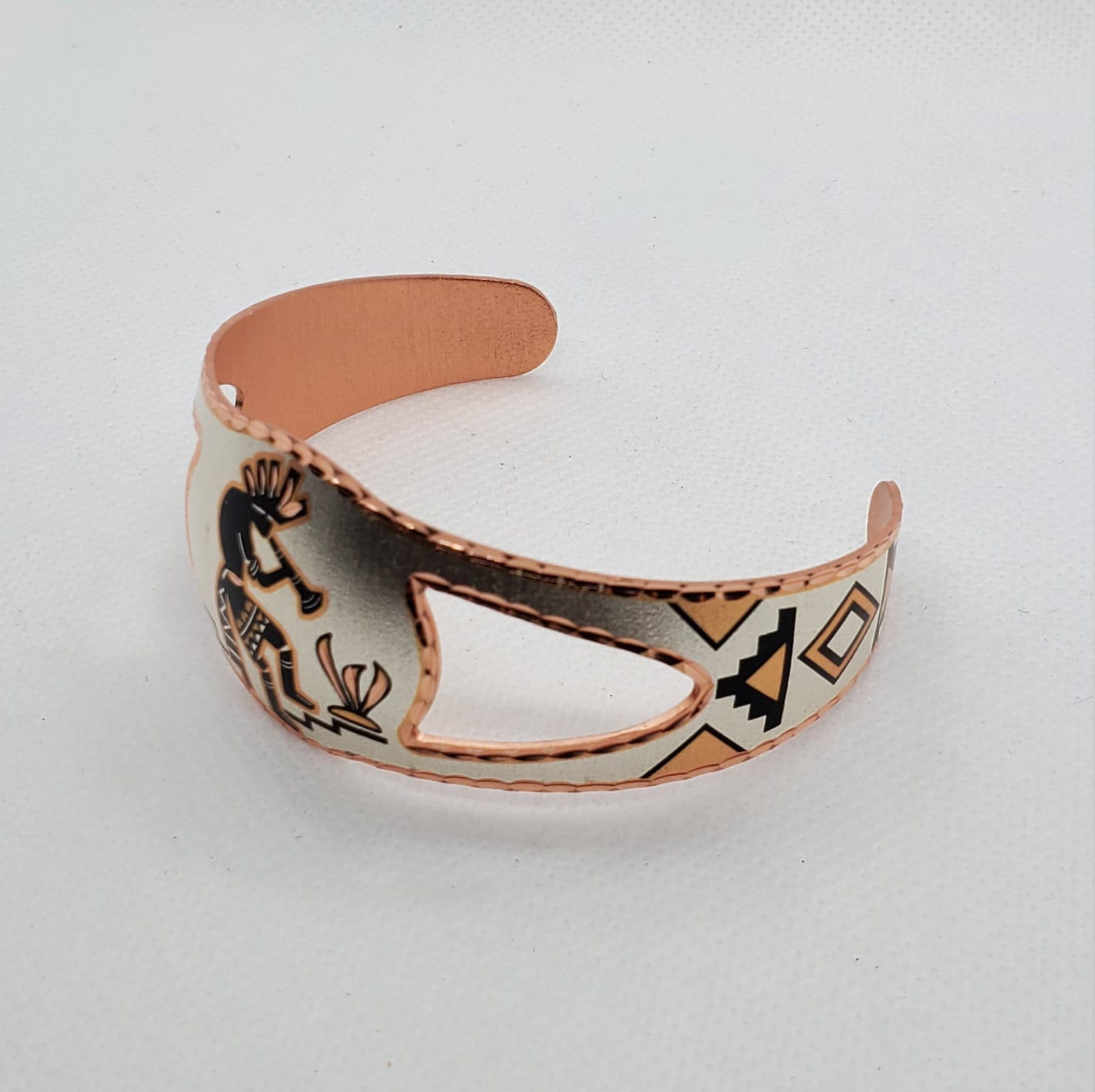 BR - Kokopelli Bracelet - Beautiful adjustable COPPER cuff bracelet.