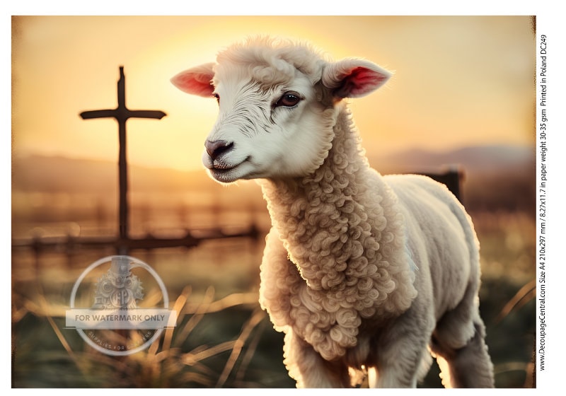 A4 The Lamb Rice Paper - Faith, Cross, Hope