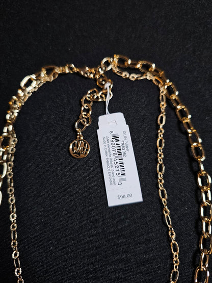 Elegant Lilly Pulitzer Multicolor Statement Necklace with Gold Chain
