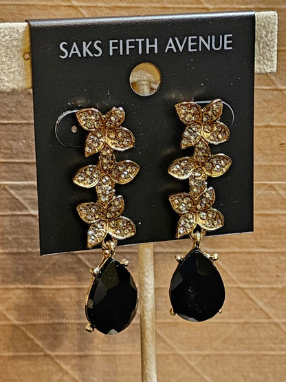 Elegant Black Teardrop Earrings - Saks Fifth Avenue