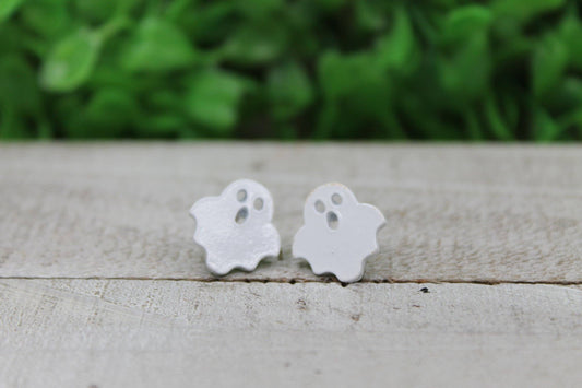Hylidae Boutique - White Haunting Ghost • Stud Earrings