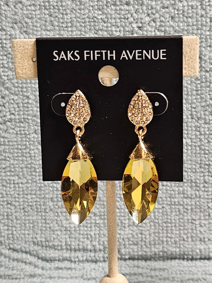 Saks Fifth Avenue Gold & Yellow Drop Earrings
