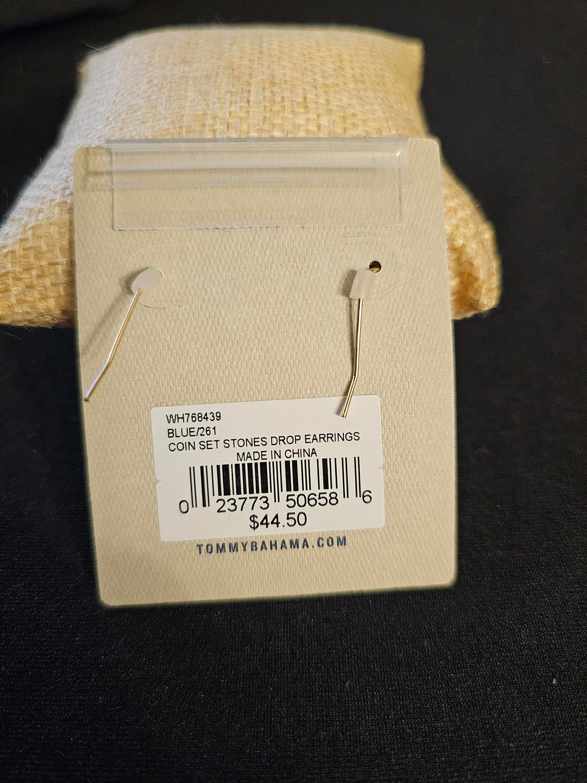 Tommy Bahama Coin Set Drop Earrings with Stones