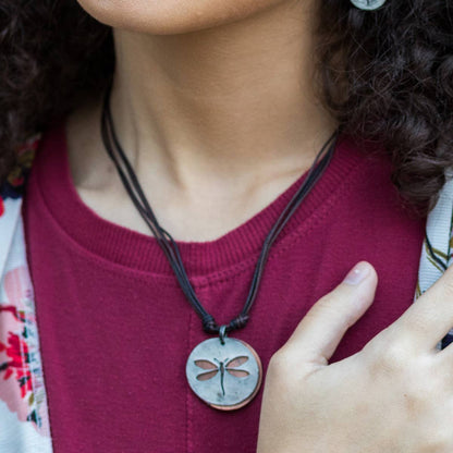 Pewter Necklace - Dragonfly