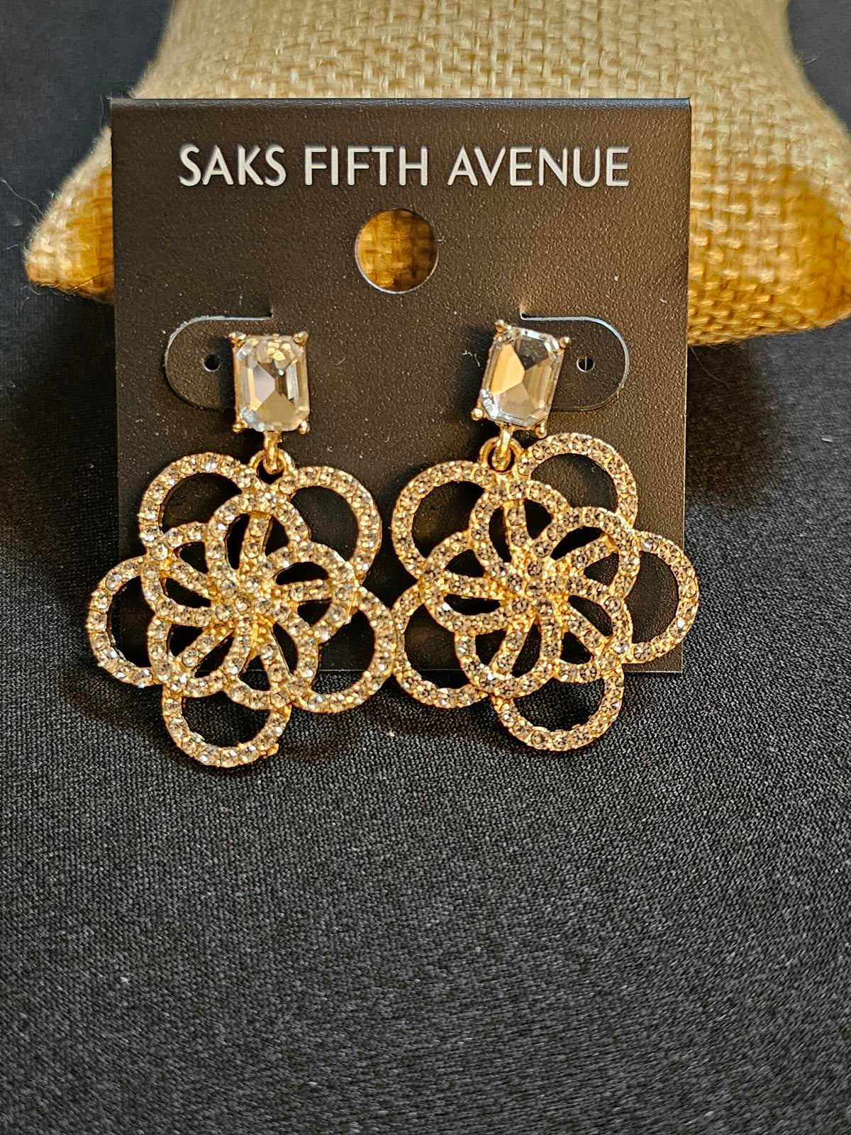 Saks Fifth Avenue Sparkling Floral Earrings