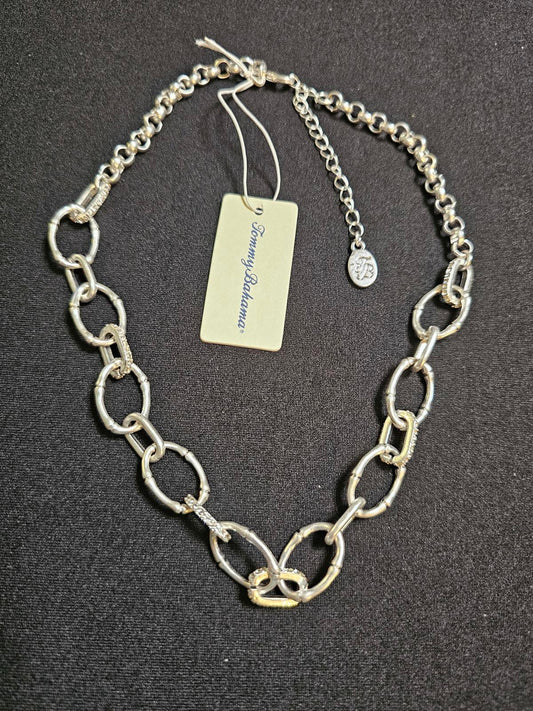 Tommy Bahama Silver Tone Link Necklace