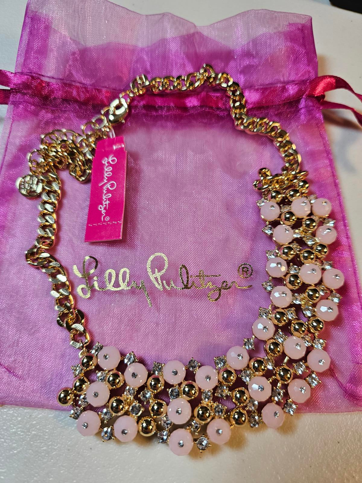 Lilly Pulitzer Statement Necklace - Pink & Gold