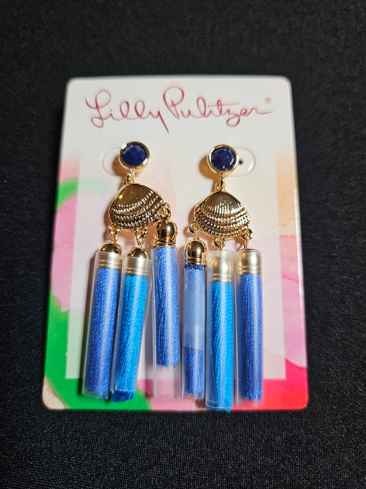 Lilly Pulitzer Blue Tassel Earrings