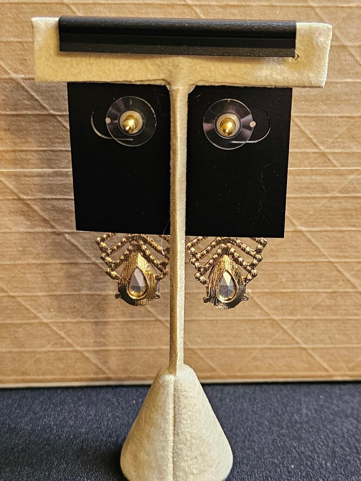 Elegant Blue Teardrop Earrings by Saks Fifth Avenue