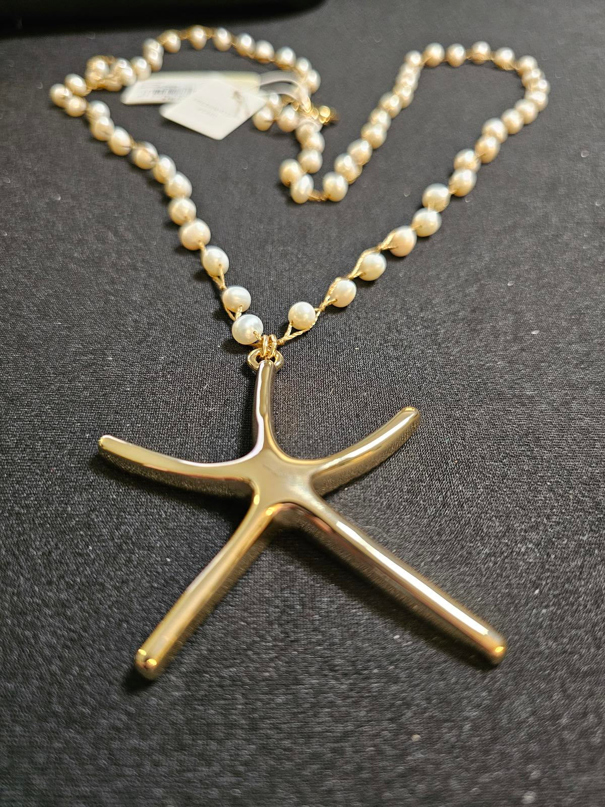 Tommy Bahama Freshwater Pearl Necklace with Starfish Pendant