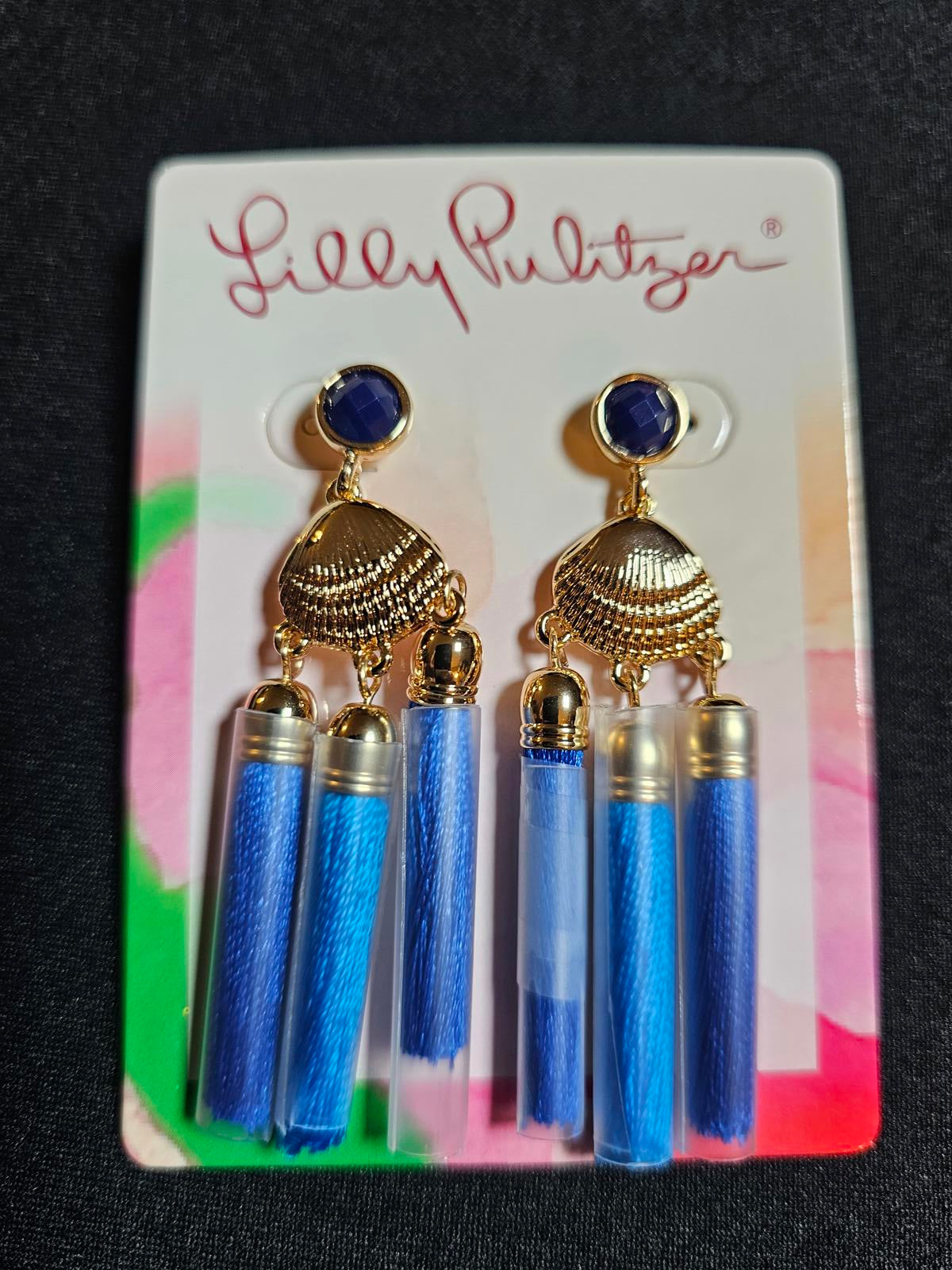 Lilly Pulitzer Blue Tassel Earrings