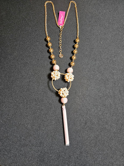 Elegant Lilly Pulitzer Floral Statement Necklace