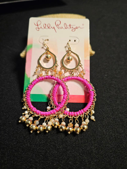 Lilly Pulitzer Colorful Hoop Earrings