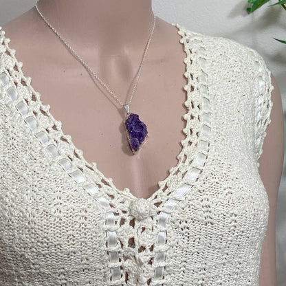 Amethyst Cluster Pendant