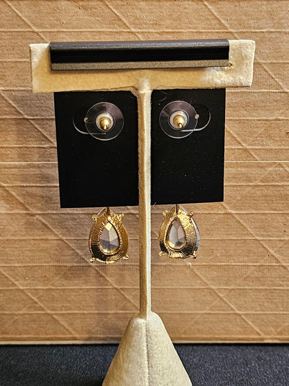 Saks Fifth Avenue Elegant Crystal Drop Earrings