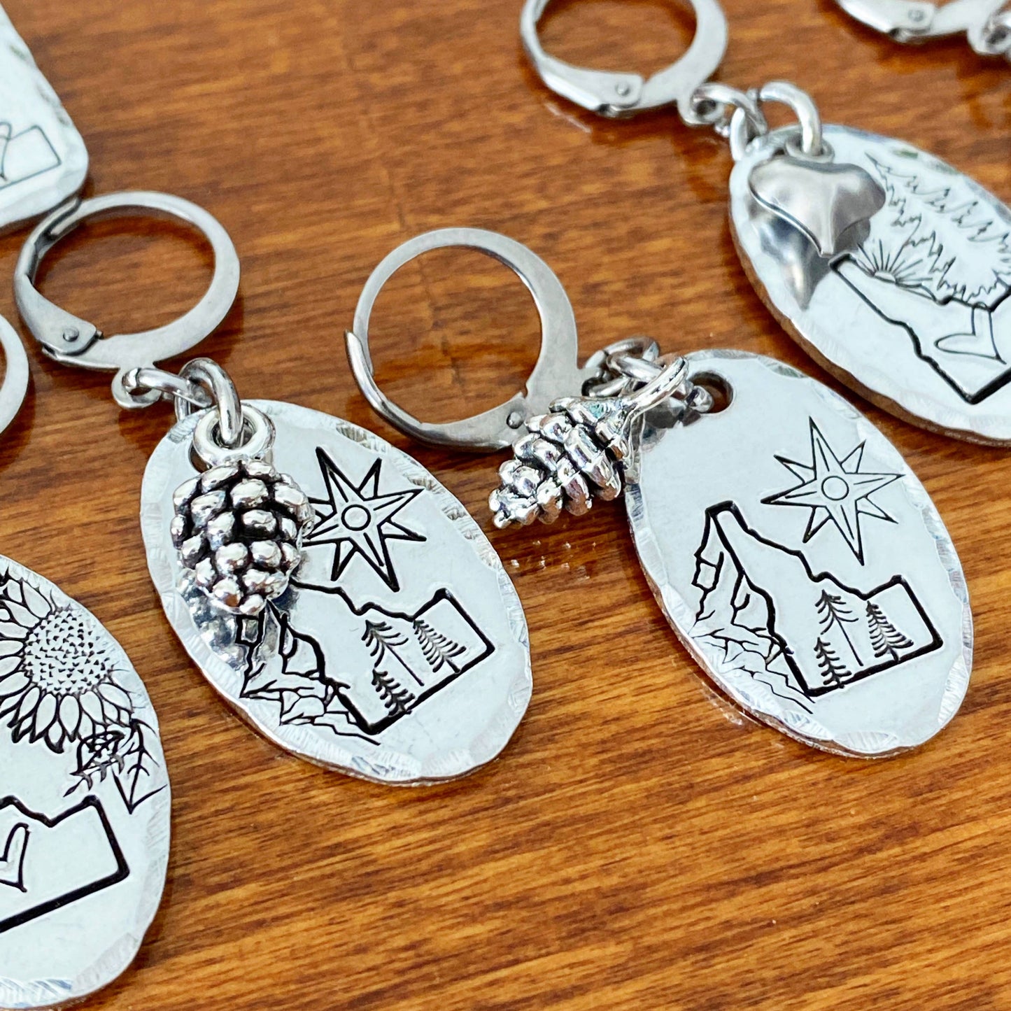 Idaho Mountain Wilderness Oval Dangle Earrings