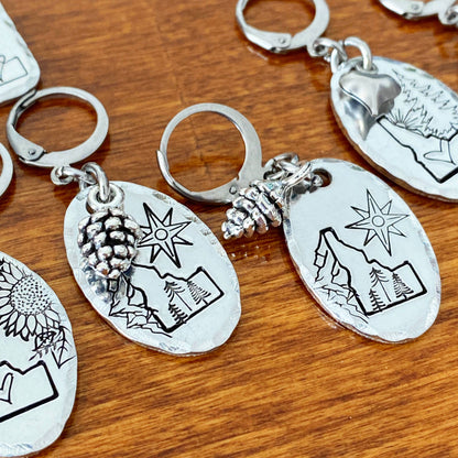 Idaho Mountain Wilderness Oval Dangle Earrings
