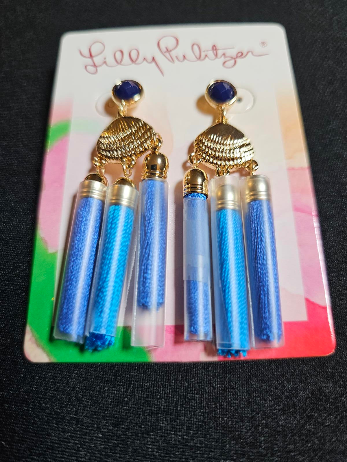 Lilly Pulitzer Blue Tassel Earrings