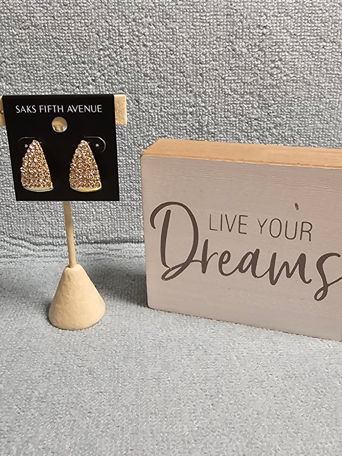 Glamorous Saks Fifth Avenue Crystal Earrings