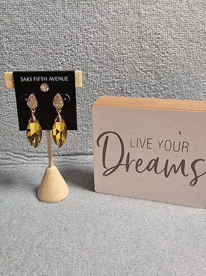 Saks Fifth Avenue Gold & Yellow Drop Earrings