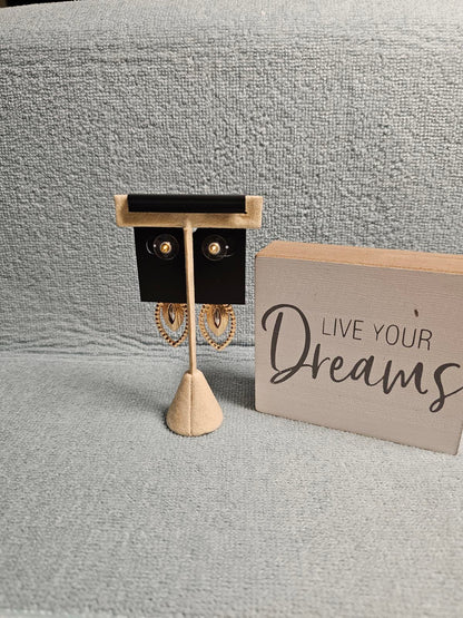 Elegant Green Teardrop Earrings by Saks Fifth Avenue