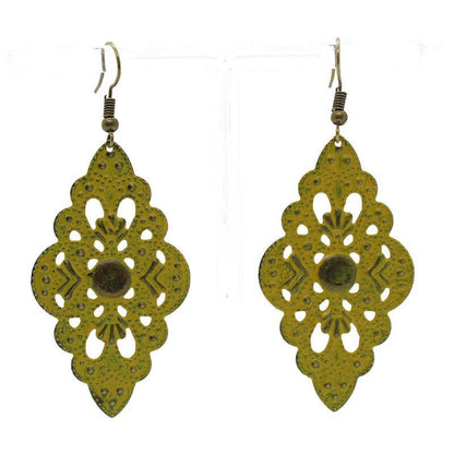 Center Earrings  - Lightweight Colorful Filigree Earrings