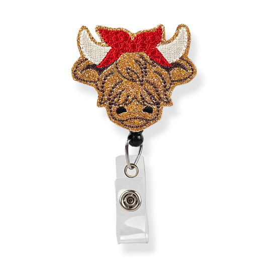 Lunar Rabbit Creations - Highland Cow Badge Pal