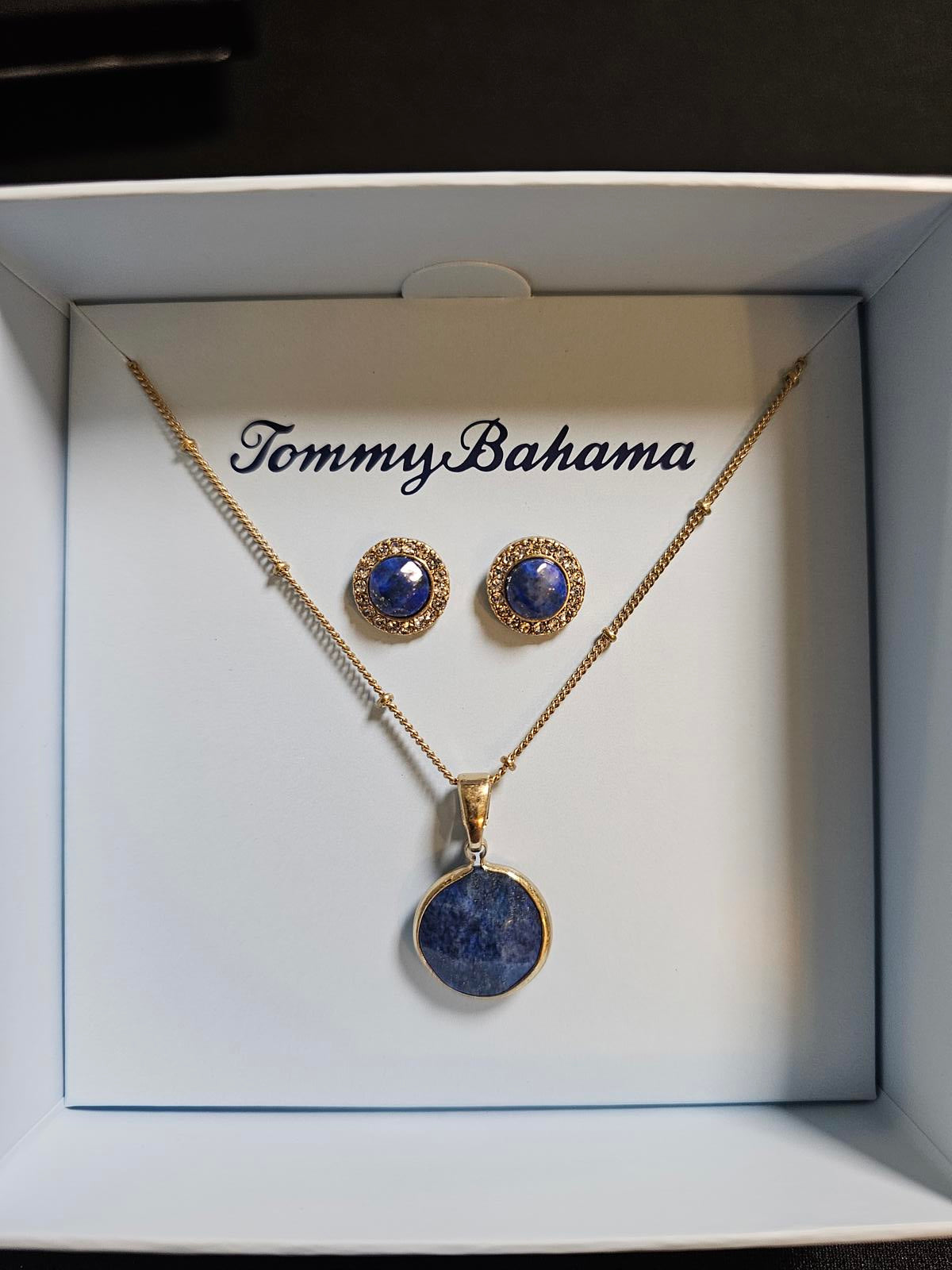 Tommy Bahama Lapis Necklace & Earrings Set