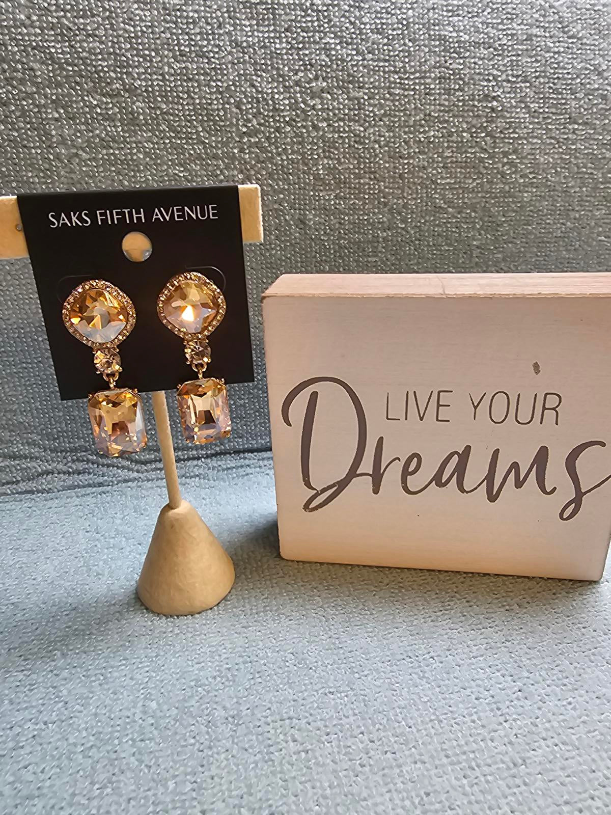 Saks Fifth Avenue Elegant Crystal Earrings