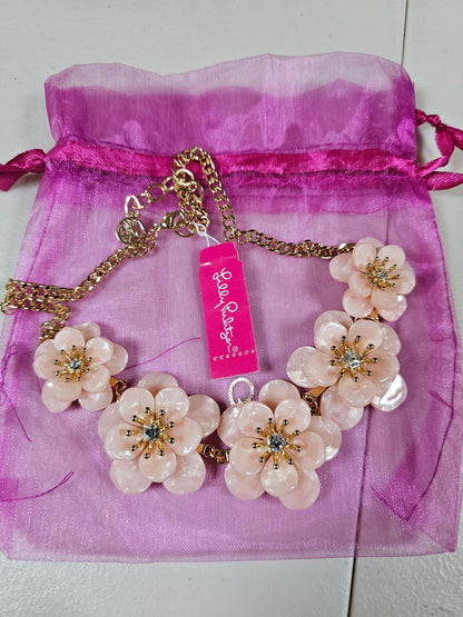 Elegant Lilly Pulitzer Floral Statement Necklace
