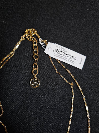 Lilly Pulitzer Gold Layered Necklace with Fish Pendant