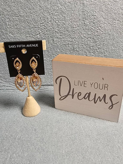 Saks Fifth Avenue Stunning Gold Tone Earrings