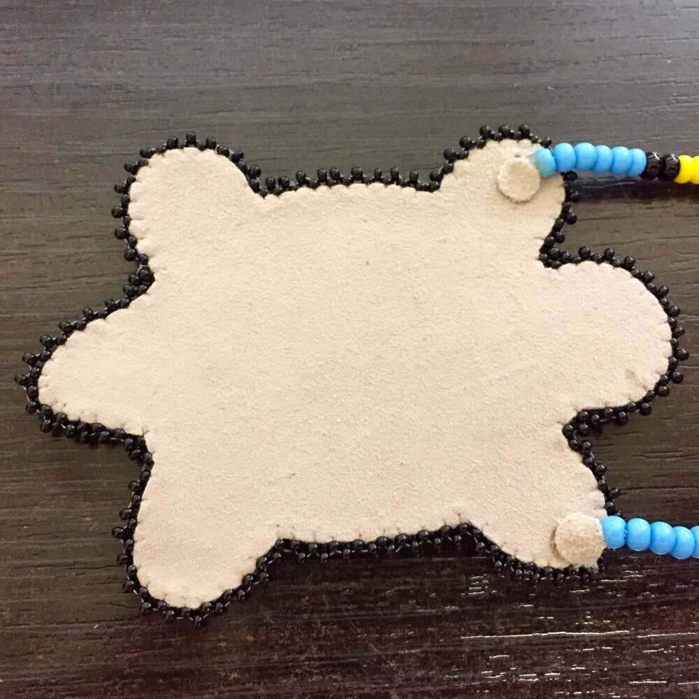 New Handmade Black Blue Turtle Long Necklace Earring Set