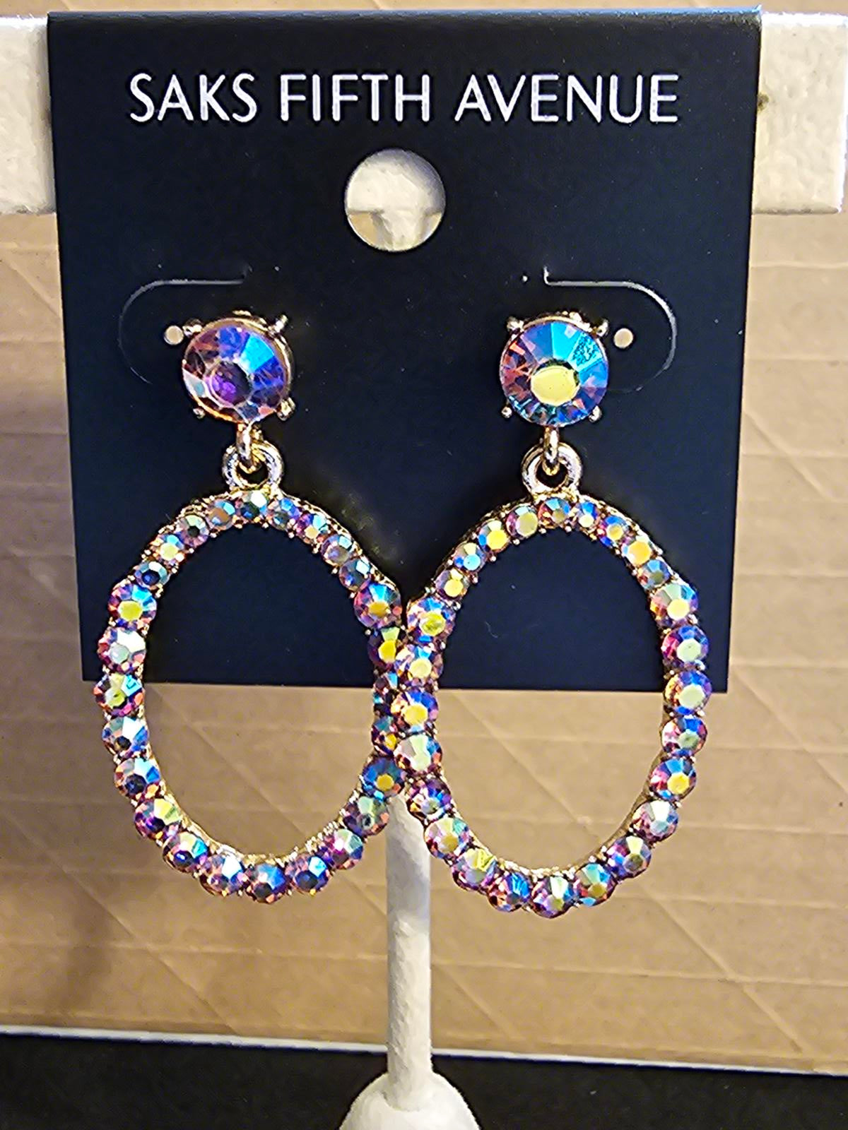 Saks Fifth Avenue Colorful Crystal Earrings