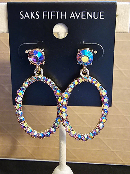 Saks Fifth Avenue Colorful Crystal Earrings