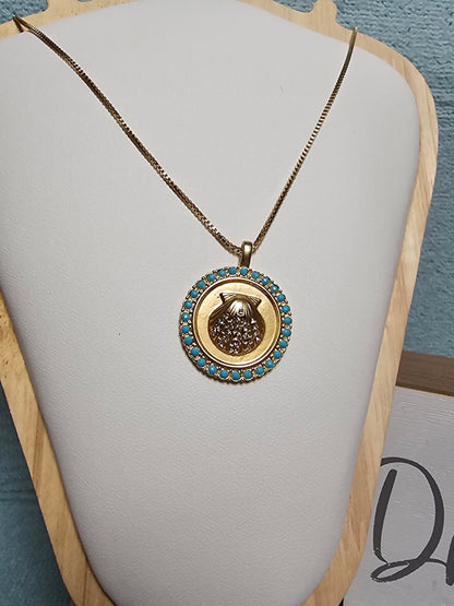 Tommy Bahama Gold Pendant Necklace with Turquoise Accents