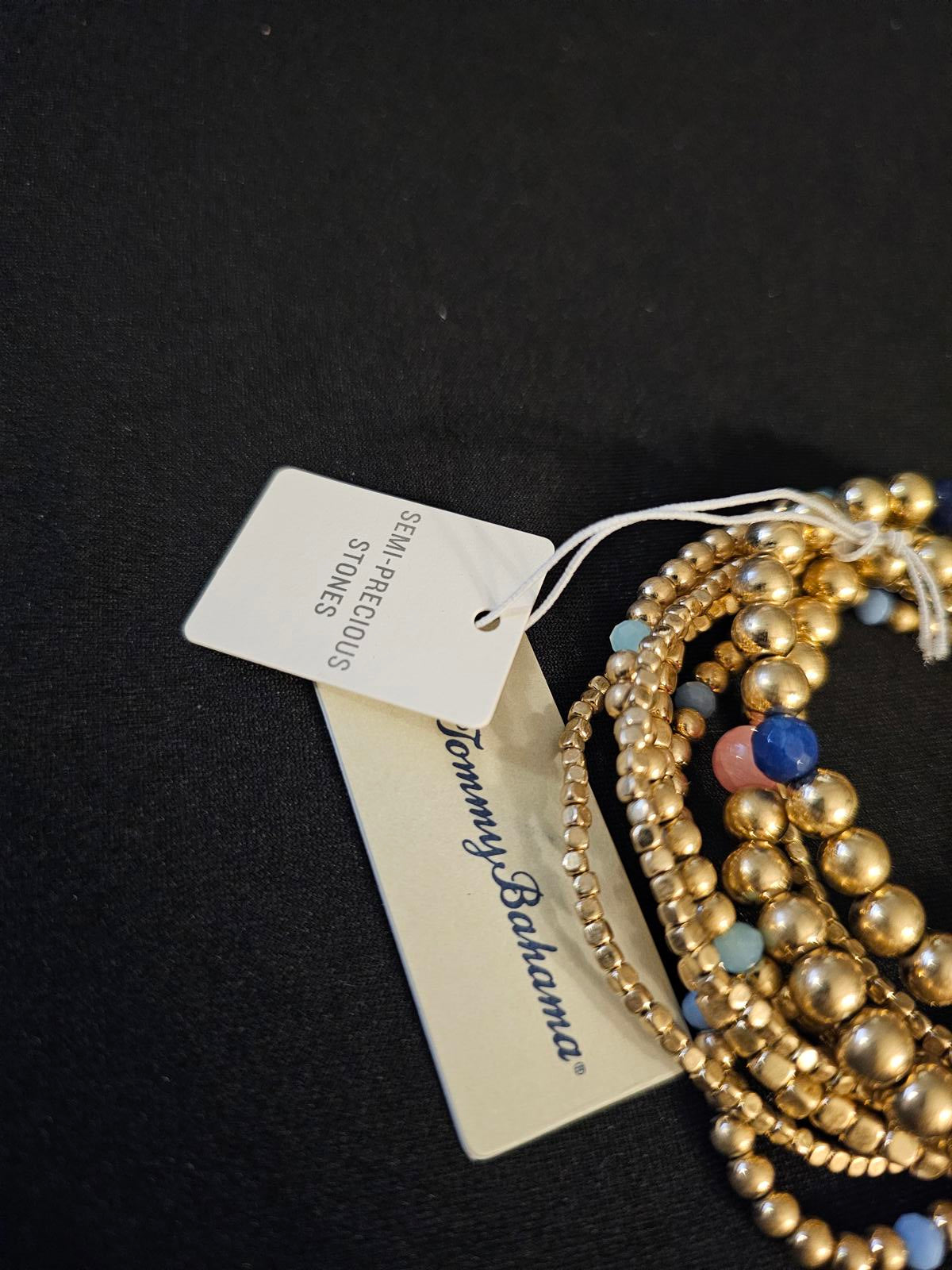 Tommy Bahama Gold & Semi-Precious Stone Stretch Bracelets Set