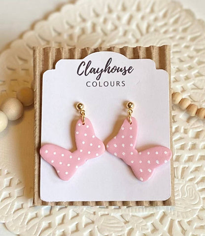 Bow Clay Earrings