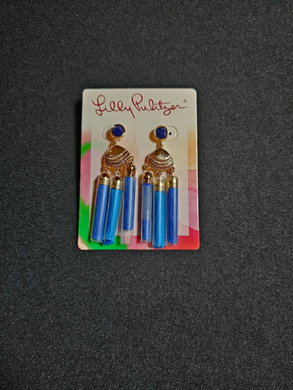 Lilly Pulitzer Blue Tassel Earrings