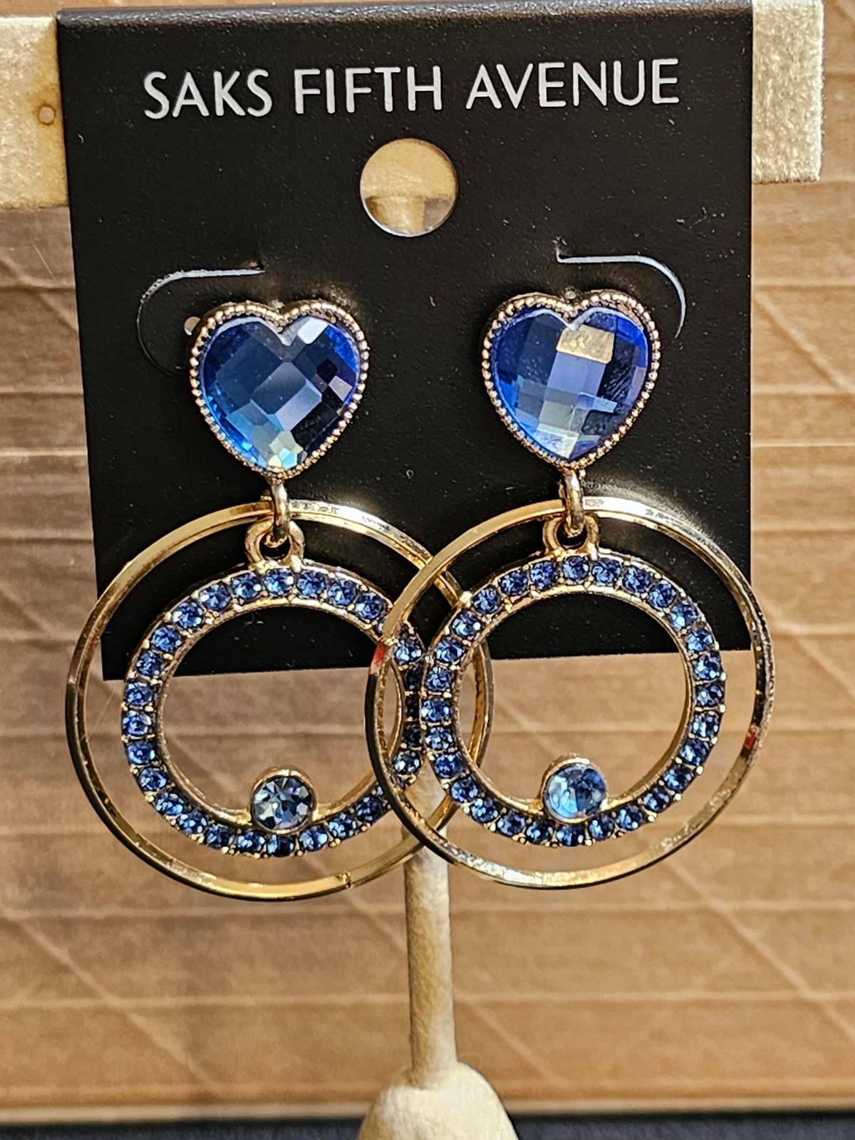 Saks Fifth Avenue Elegant Blue Earrings