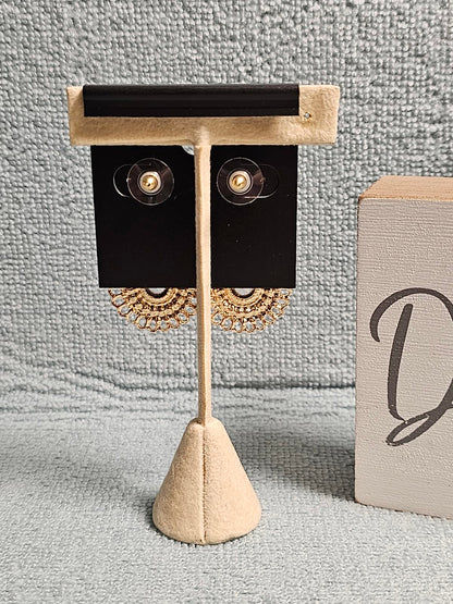 Saks Fifth Avenue Elegant Gold Chandelier Earrings