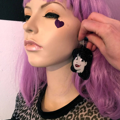 Betty And Veronica Cartoon Earrings, Laser Cut Acrylic, Plastic Jewelry